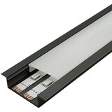 Mitea Lighting aluminijumski profil za led trake crni ugradni set sa difuzorom 10x55x2000mm M4010-U-C Cene