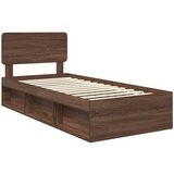  Krevetna konstrukcija s uzglavljem Smeđi hrast 75 x 190 cm | shoptok.hr