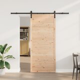 vidaXL Klizna vrata Smeđa 90 x 208 cm Masivna borovina Cijene