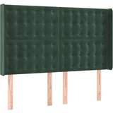  Uzglavlje tamnozeleno 147x16x118/128 cm baršunasto | shoptok.hr