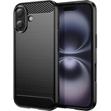 AVIZAR Ovitek za iPhone 17 iz silikona z učinkom karbona in brušeno teksturo, Črna, (5000189031) | Shoptok.si
