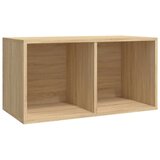 vidaXL Kutija za pohranu vinilnih ploča boja hrasta 71x34x36 cm drvena | shoptok.hr