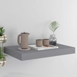  Plutajuća zidna polica siva 40 x 23 x 3,8 cm MDF | shoptok.hr