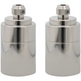  Grla za svjetiljke 2 kom Saten nikal E27 satenski nikal 41 x 80 mm | Shoptok.si