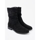 Shelvt Classic black ankle boots with a ruffled upper | Shoptok.si