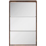 Ormarić za cipele sa zrcalom 3 razine boja hrasta 63x17x102,5cm | shoptok.hr
