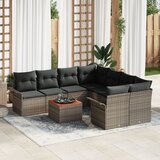 vidaXL set od 9 vrtnih sofa s jastučićima sivi poli ratan akacija Cijene