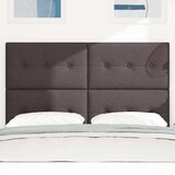  Naslon za glavu s gumbom Tamno smeđa 160 cm Tkanina | shoptok.hr