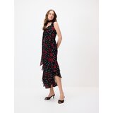 Reserved Uzorkovana haljina sa šalom - crno | shoptok.hr