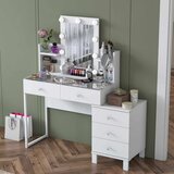 Hanah home toaletni sto BJ152 sa ogledalom, 120 cm, beli Cene