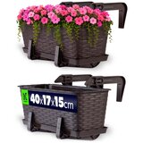 KADAX balkonski lonec za rože s stojalom 40 cm + ročaji, (5000346064) | Shoptok.si