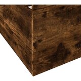 vidaXL Posteljni okvir s predali dimljen hrast 150x200 cm inž. les | Shoptok.si