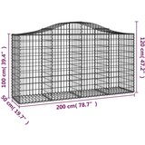  Lučne gabionske košare 12kom 200x50x100/120cm pocinčano željezo | shoptok.hr