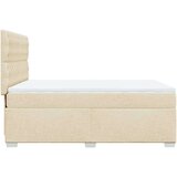  Krevet s oprugama i madracem krem 140 x 190 cm od tkanine | shoptok.hr