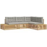 4 Komad Set vanjskih sofa Poliester Bijela | shoptok.hr