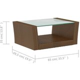  Vrtna sedežna garnitura 8-delna z blazinami poli ratan rjava, (20676620) | Shoptok.si