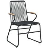  7-dijelni vrtni blagovaonski set od PVC ratana crni | shoptok.hr