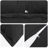  Presvlaka za jastuk 12 pcs HOUTEN Crna 50 x 50 cm Baršun - Crna 50 x 50 cm 12 | shoptok.hr