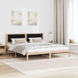  Okvir za krevet s uzglavljem Crna 160 x 200 cm tkanina | shoptok.hr