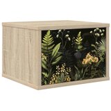  Wall-mounted noćni ormarić RHENEN Hrast sonoma 36 x 33 x 25 cm - Hrast sonoma Tropski uzorak džungle 1 | shoptok.hr