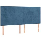  Posteljni okvir z vzglavjem temno moder 160x200 cm žamet, (20906156) | Shoptok.si