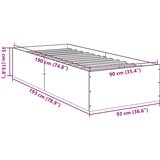  Okvir za krevet crni 90 x 190 cm od konstruiranog drva | shoptok.hr