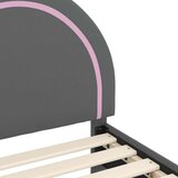  Otroški posteljni okvir z vznožjem Svetlo siva 90 x 190 cm PU, (5000104793) | Shoptok.si