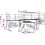  Setovi sofa 5 pcs Prirodna Čvrsto drvo akacije | shoptok.hr
