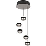 Trio Select Črna/v srebrni barvi LED viseča svetilka ø 30 cm Orbit – Cene