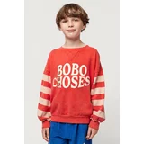 Bobo Choses Otroški bombažen pulover rdeča barva