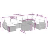 vidaXL 9-dijelni set vrtnih sofa s jastucima bež od poliratana | shoptok.hr