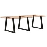 vidaXL Noge za blagovaonski stol V-oblik 3 kom crne 70x(72-73,3) cm | shoptok.hr
