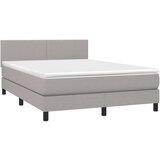  Box spring s madracem svjetlosivi 140x200 cm od tkanine | shoptok.hr