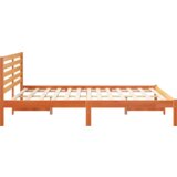  Konstrukcija postelje z vzglavjem Voskast rjav 150 x 200 cm, (5000128346) | Shoptok.si