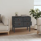  Konzolni ormarić sivi 90 x 40 x 78 cm od masivne borovine | shoptok.hr