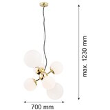  Argon 2532 - Luster na sajli SATELITE 6xE27/15W/230V zlatna | Eponuda.com