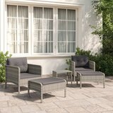 Maison Chic Seti vrtnega pohištva - Vrtna garnitura - Vrtni pohištvo set 5-delna z blazinami siv poli ratan, (21819826) | Shoptok.si