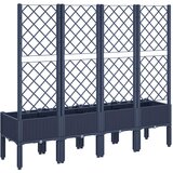  Vrtna sadilica s rešetkom plava siva 160 x 40 x 142 cm PP | Eponuda.com