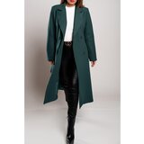 Fenzy Eleganten Dolg Plašč Z Gumbi, Petrol Cene