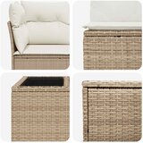 Set sofe 8 kom. Bež i krem bijela Poli Rattan i čelik | shoptok.hr