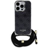 Guess Hrbtni ovitek za iPhone 16 Pro Max s potiskanim naramnim trakom IML 4G, ?rna, (21749439) | Shoptok.si