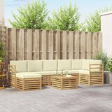  Set vanjskih sofa 8 pcs Bijela i krem 59 x 59 x 37 cm Poliester | shoptok.hr