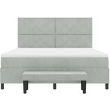  Krevet s opruga kutije Svjetlosiva 200 x 180 cm Baršun | shoptok.hr