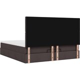 vidaXL otomanski krevet s madracem tamnosmeđi 160x200cm od tkanine | shoptok.hr
