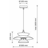 Viseći luster na sajli BERIT 1xE27/20W/230V, crna | Eponuda.com