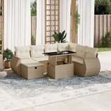 vidaXL 8-dijelni set vrtnih sofa od poliratana s jastucima bež | shoptok.hr