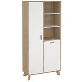 Tvilum Bel/v naravni barvi regal v hrastovem dekorju 89x188x40 cm Ikast – | Shoptok.si