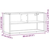  TV ormarić Sonoma hrast 80x31x39,5 cm Konstruirano drvo i metal | shoptok.hr