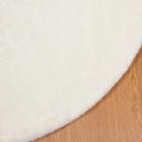  Faux Rabbit Fur Rug Bijelo Ø 200 cm Poliester | shoptok.hr