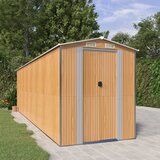 vidaXL vrtna lopa svetlo rjava 192x689x223 cm pocinkano jeklo | Shoptok.si